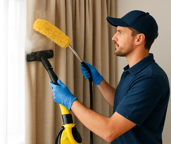 Trusted drapes cleaning technician Matty Curtain Cleaning edens-landing QLD