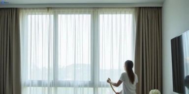 Delicate sheer drape cleaning edens-landing Matty Curtain Cleaning
